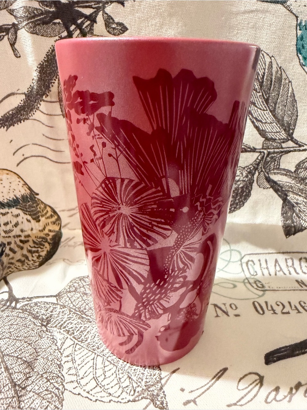 Starbucks Pink Floral Ceramic Mug